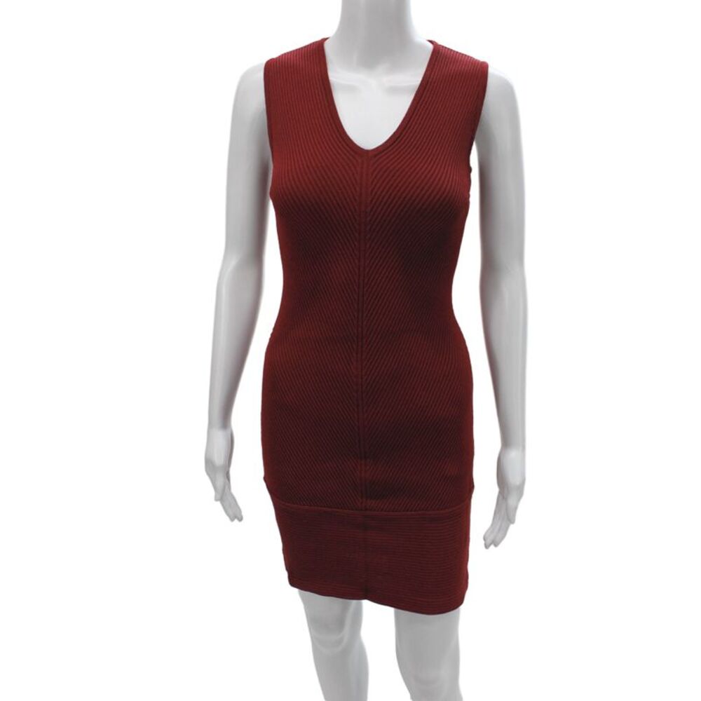 Biana Womens Red Bodycon Sleeveless V-Neck Dress Size 2